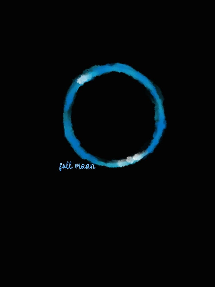 full moon-blue full moon-meditation by Betinka