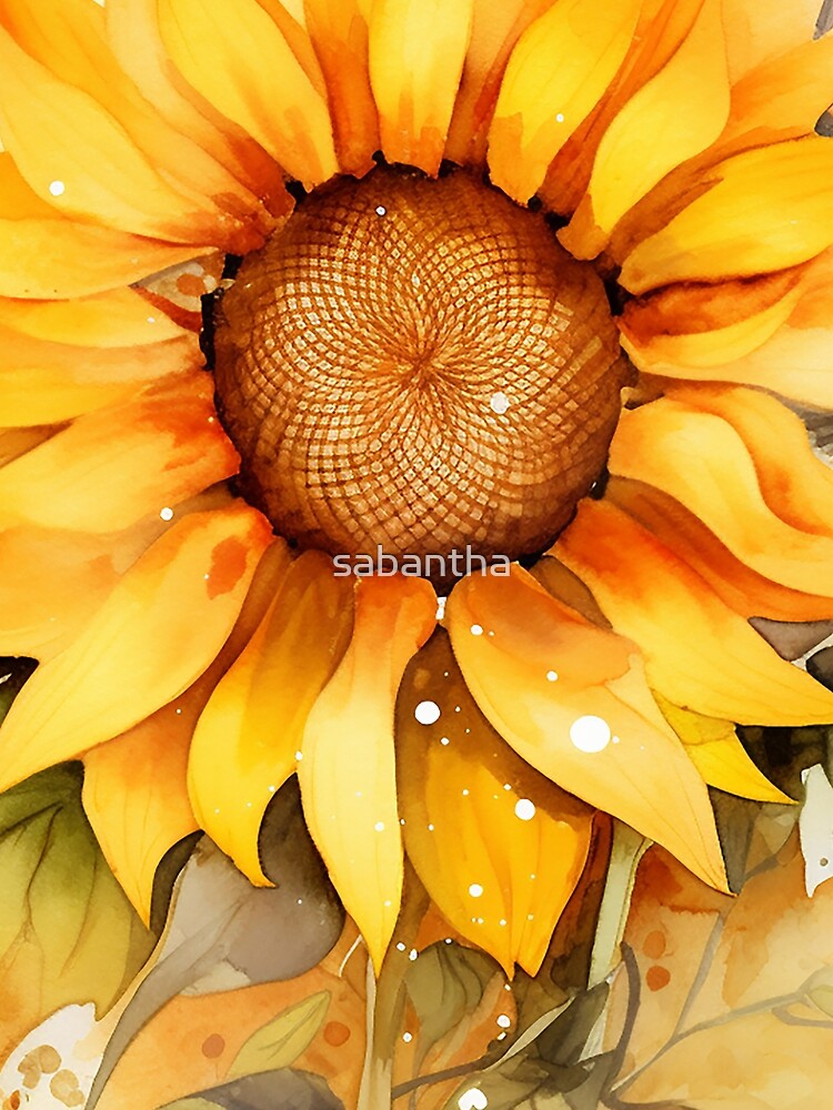 Helindra - Sunflowers Watercolor (3/4) by sabantha