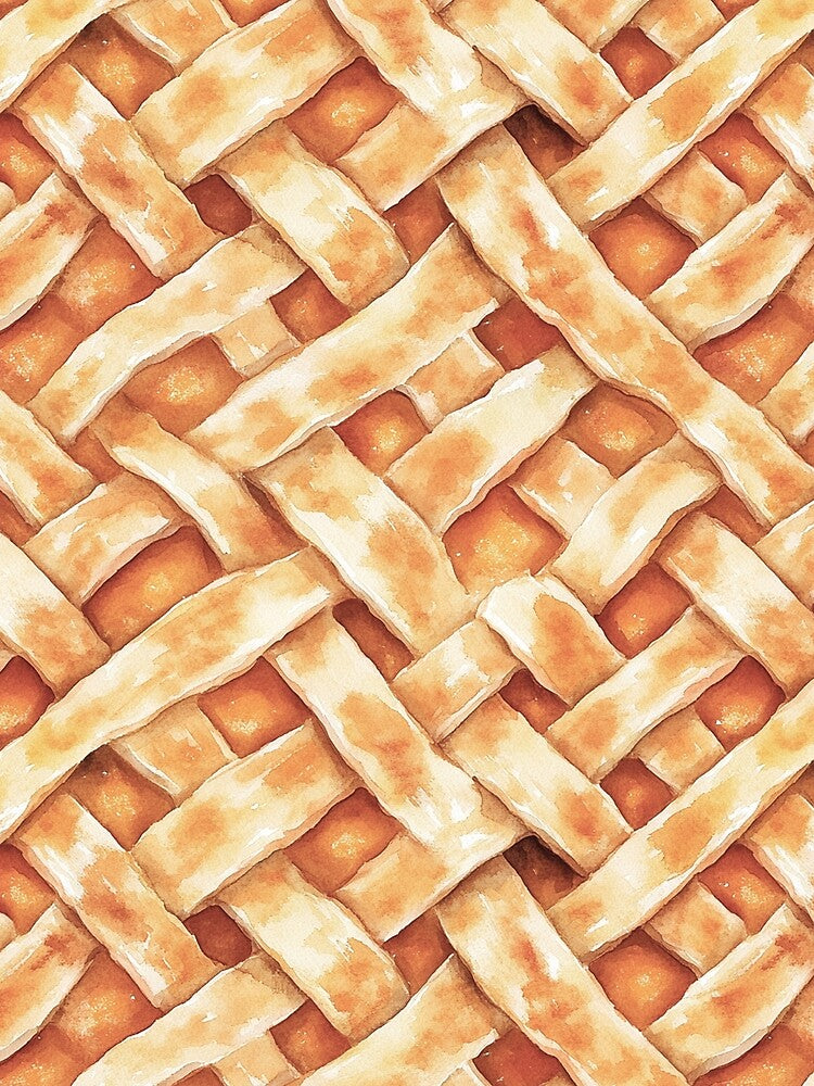 Applie Pie Crust Watercolor All Over by Feeling Artsy