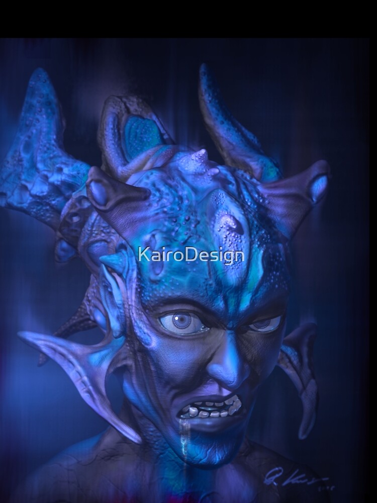 Kopie von The Evil - Fantasy Alien 3D Illustration - blue Version by KairoDesign