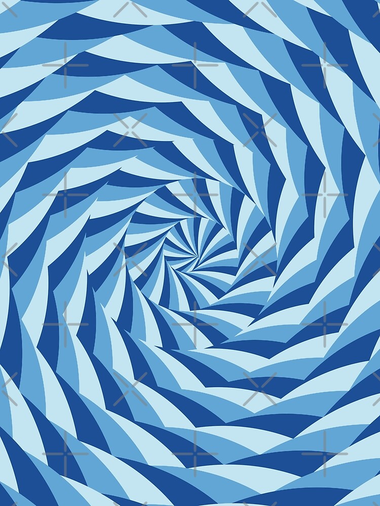 Spiral Circles Pattern Blue by leomooncreates