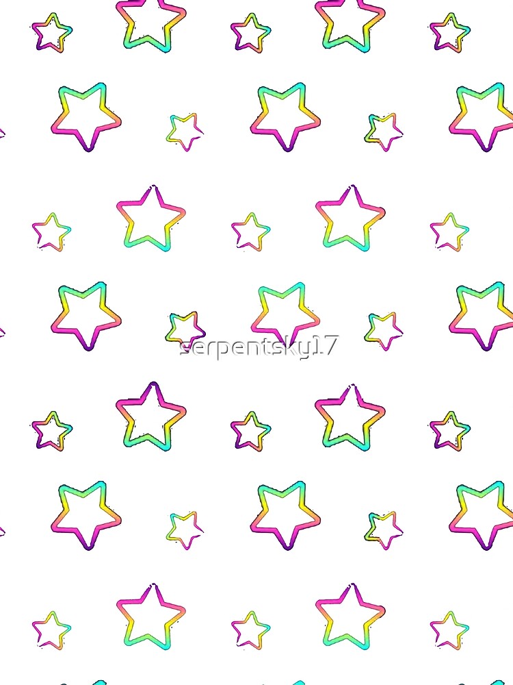 Neon Rainbow Stars by SerpentSkyArts