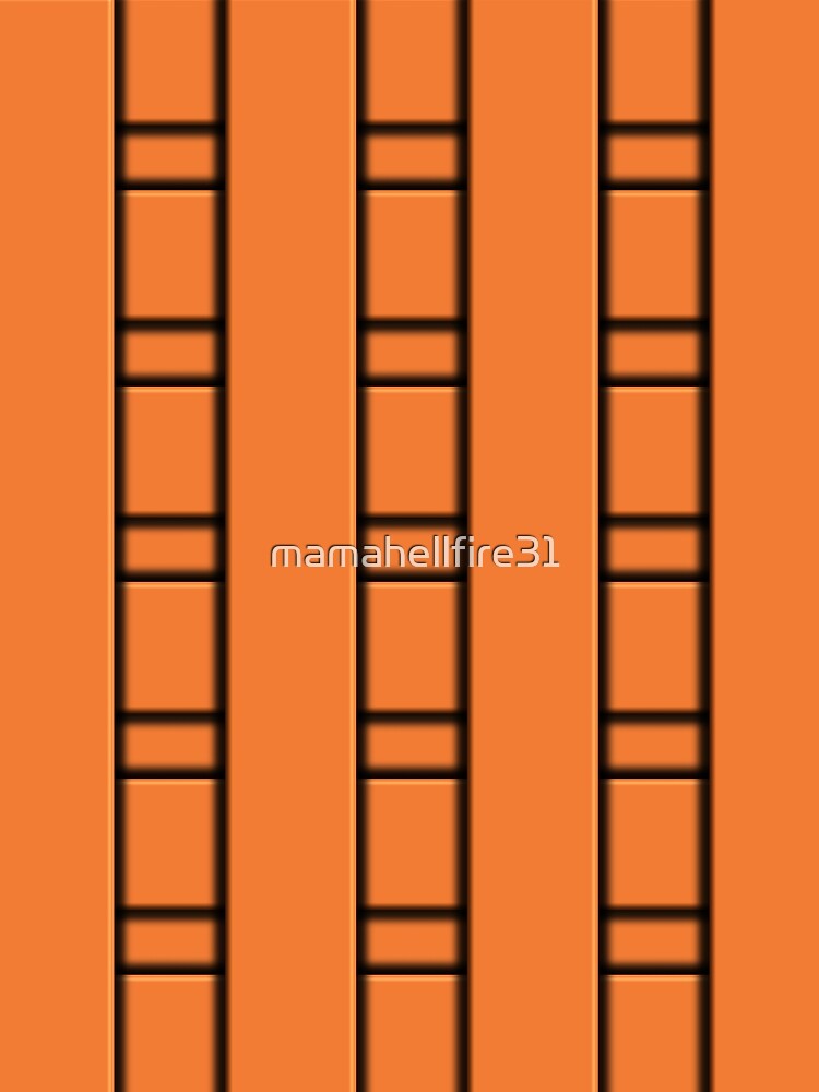 3D Orange Geometric Abstract Pattern by mamahellfire31