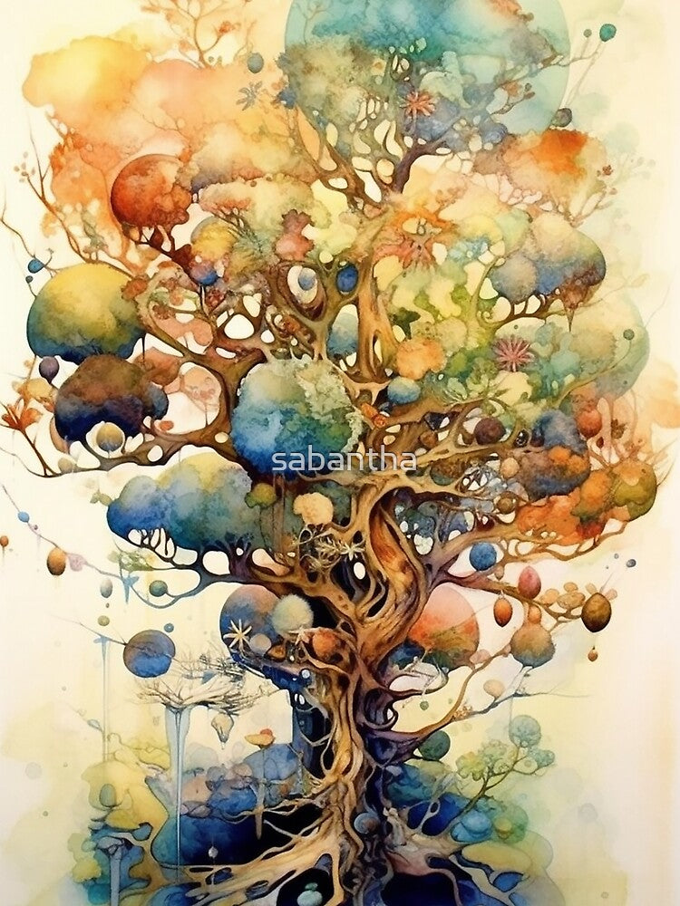 Travana - Tree in watercolor (2/4) by sabantha