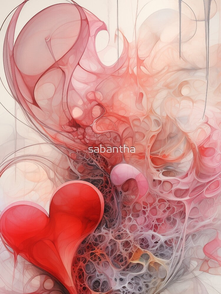 Heartalira - Watercolor chalk hearts (6/8) by sabantha
