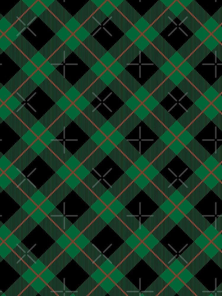 Buffalo Checked Green Black Christmas Winter Pattern by ZiesMerch