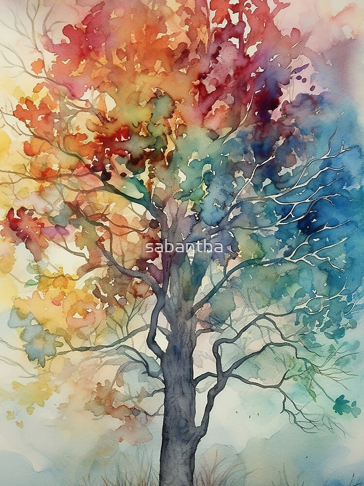 Travana - Tree in watercolor (4/4) by sabantha