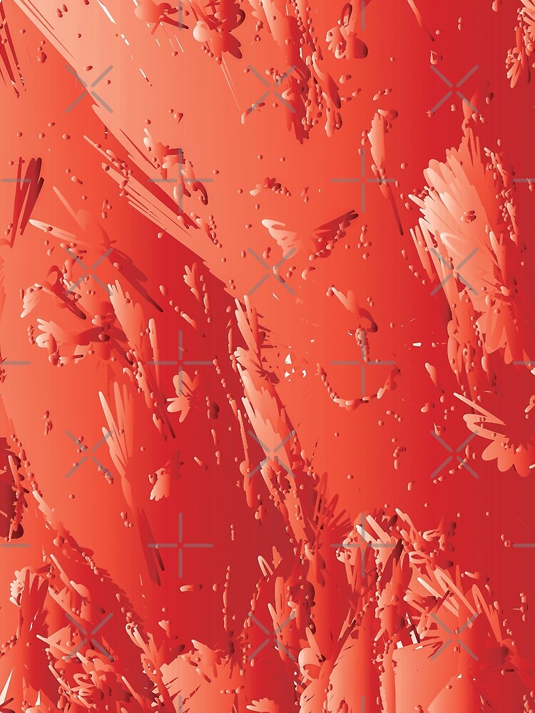 Crazy All Over Red Abstract Design by aventi24