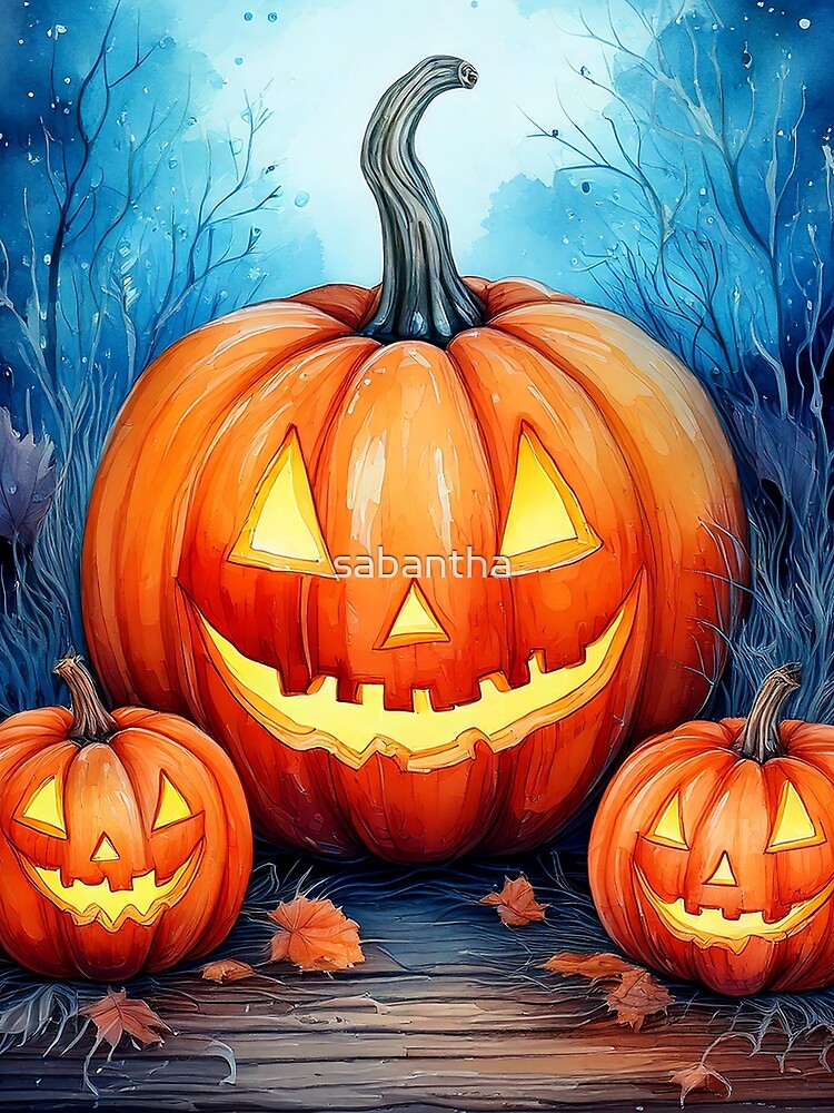 Pumpito - Pumpkin Watercolor (12/16) by sabantha