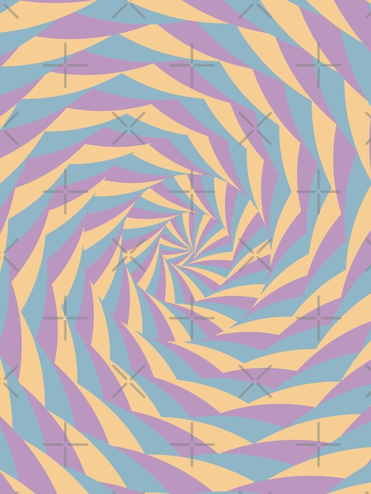 Spiral Circles Pattern Pastels Purple Blue Yellow by leomooncreates