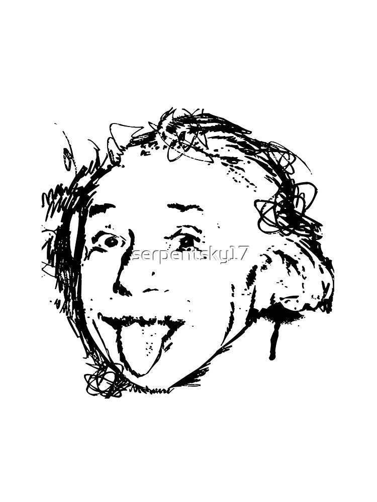 Iconic Funny Einstein by SerpentSkyArts