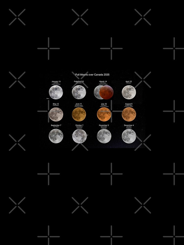 Full Moons over Ottawa, Canada 2025 by James Cumming