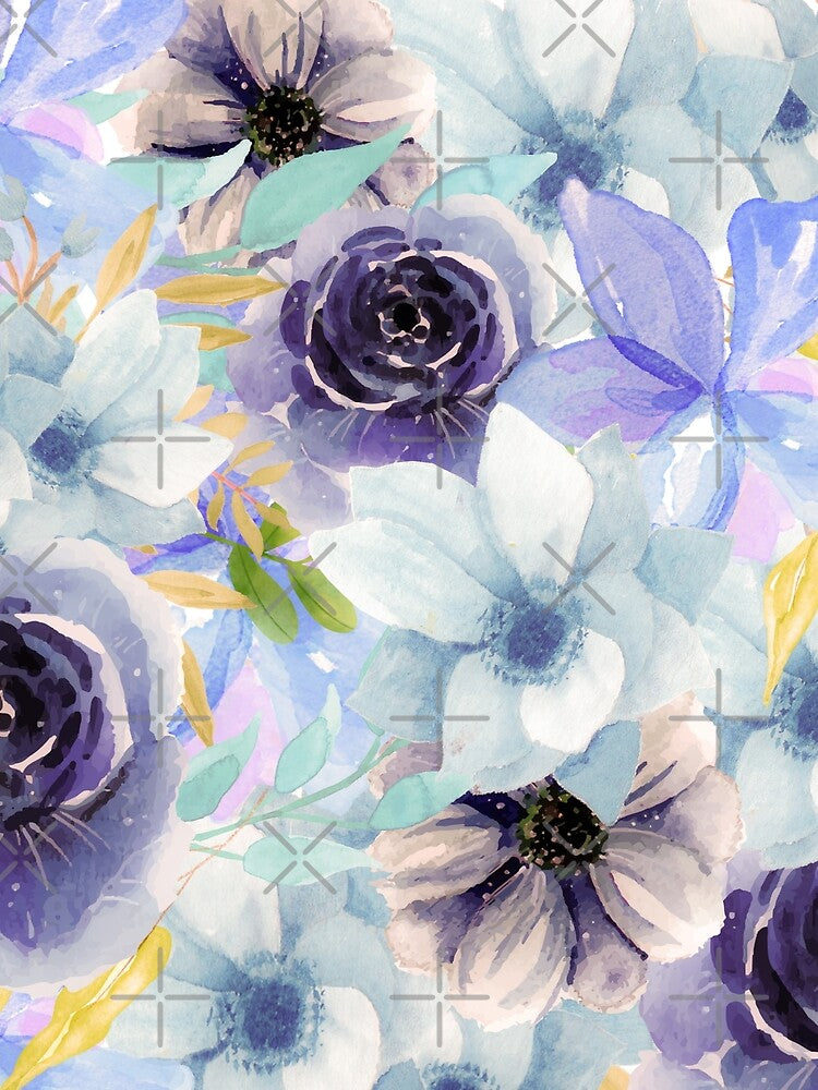 Pastel Watercolor All Over Floral Pattern by Designs By YL
