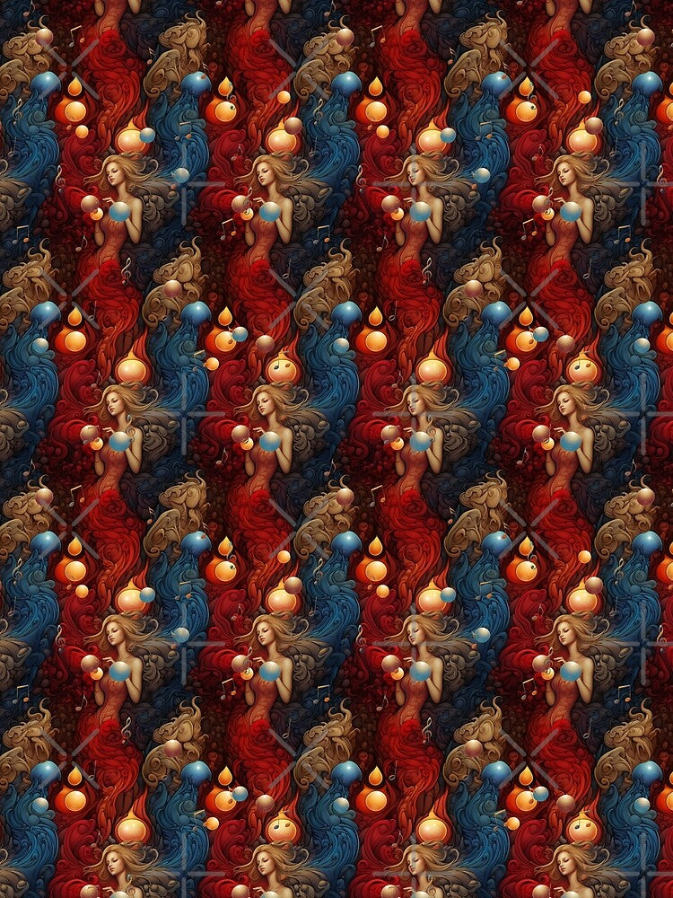Music Pattern Vintage Women Retro Art by xxEJxx