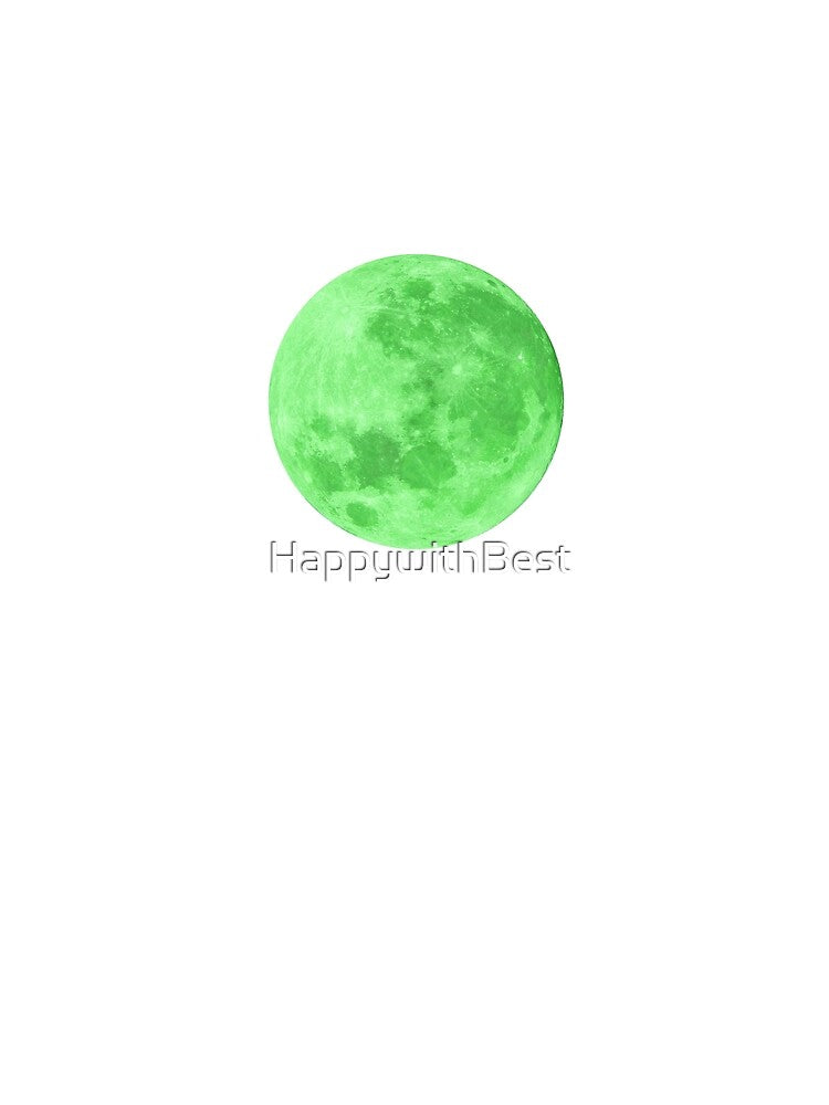 Green verdant full moon lunar night by HappywithBest