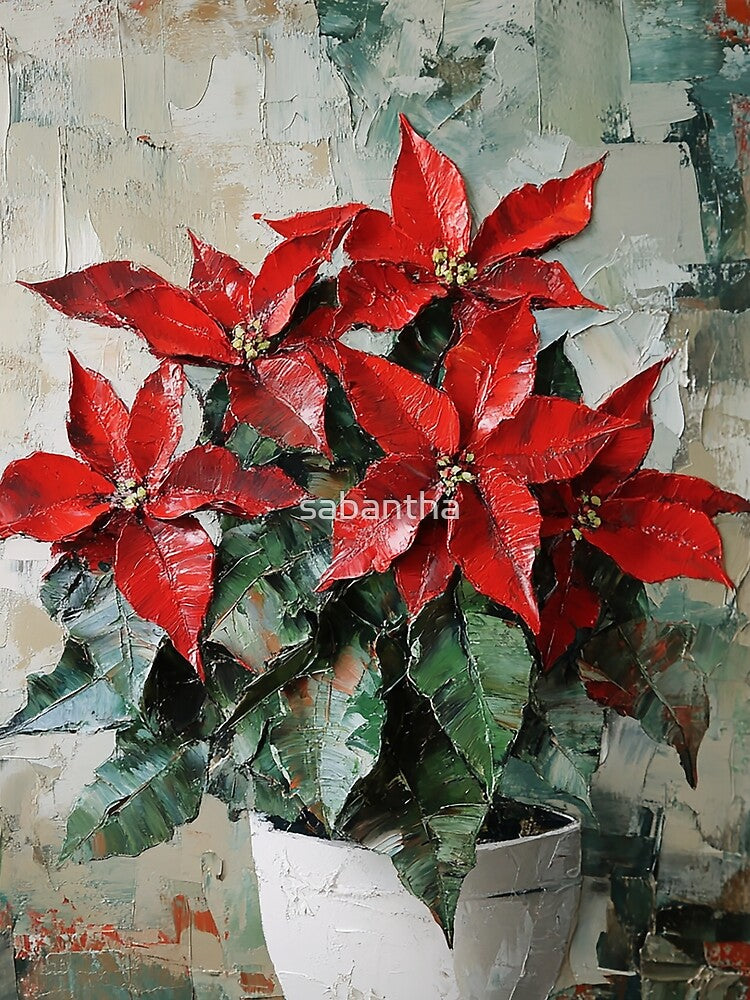 Poinsira - Abstract poinsettia (6/8) by sabantha