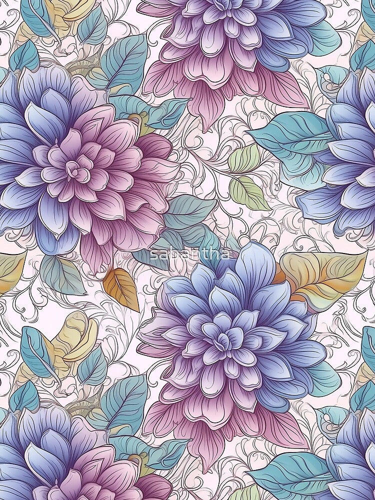 Dalantha - Floral Mandala (1/4) by sabantha