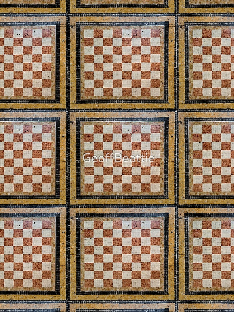 3d Rustic italian mosaic chess pattern seamless design by GeoffBeattie