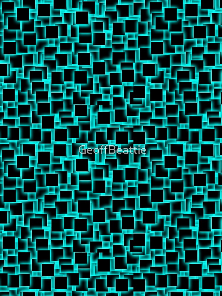 3d squares on glowing aqua backdrop by GeoffBeattie