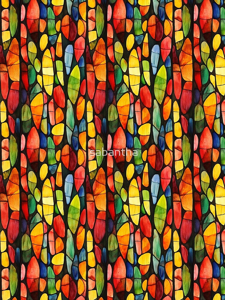 Folinda - Brightly colored autumn pattern (3/4) by sabantha