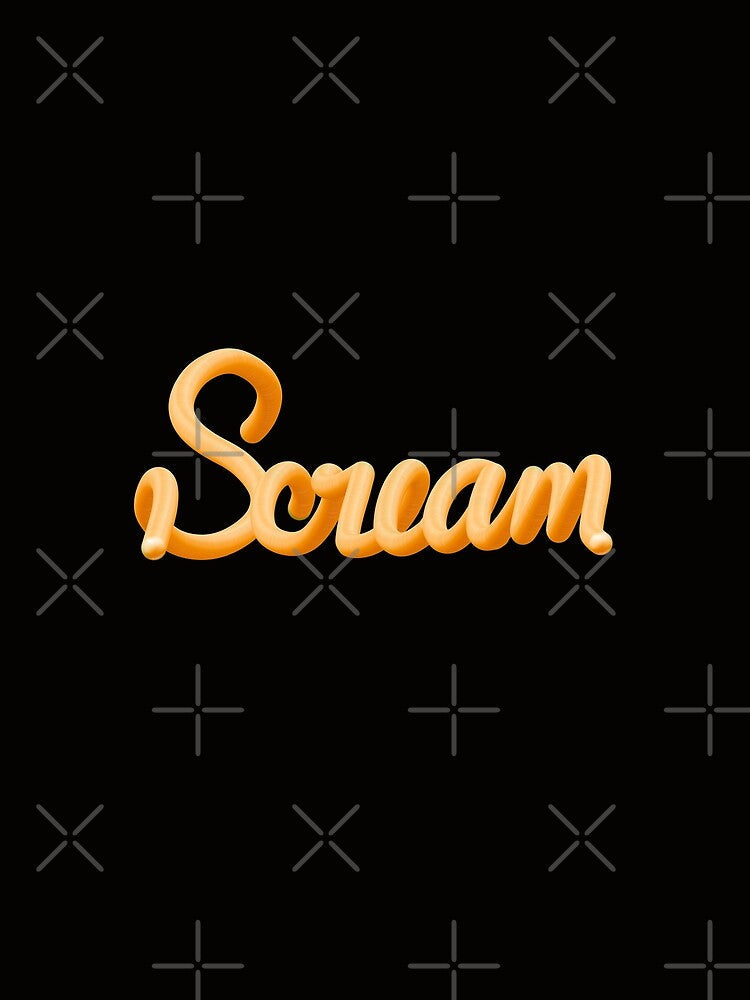 Scream liquid 3D font,scream Halloween 3D font,scream yellow font by neng0026