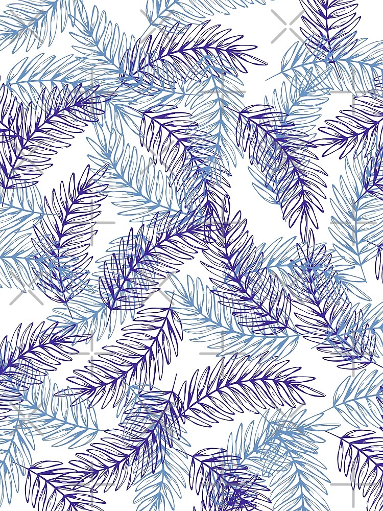 Blue leaves pattern by MJSemedo