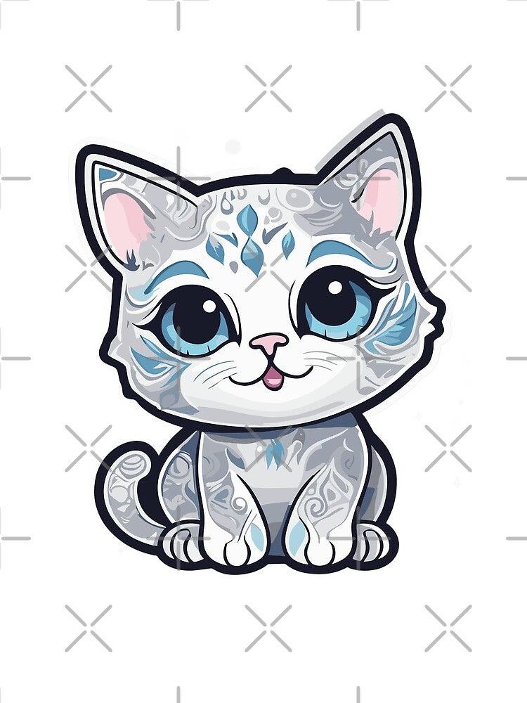 Happy cute cat with Shaded Silver and Silver Tipped patterns by Dhirendra Rajpurohit