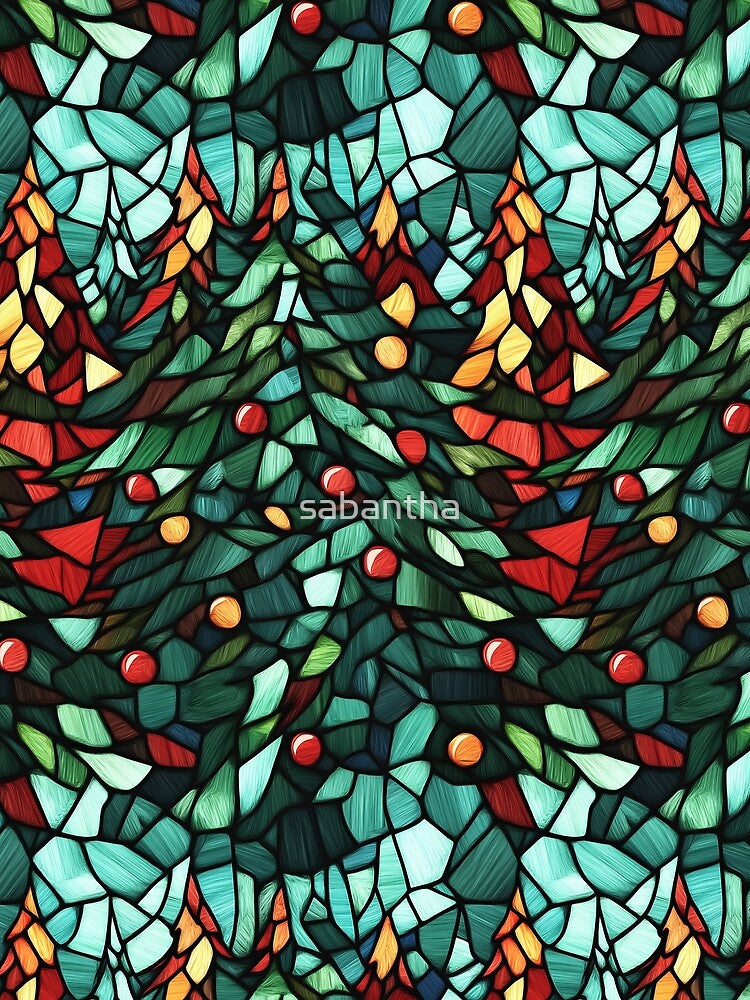 Cerantha - Stained glass Christmas pattern (1/12) by sabantha