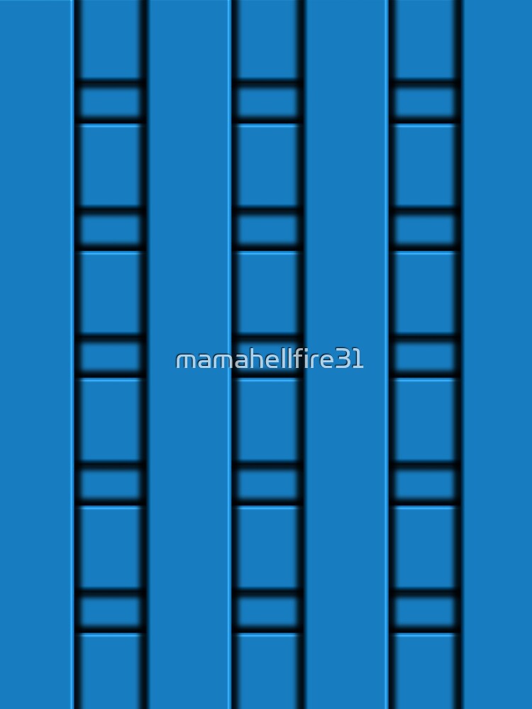 3D Blue Geometric Abstract Pattern by mamahellfire31