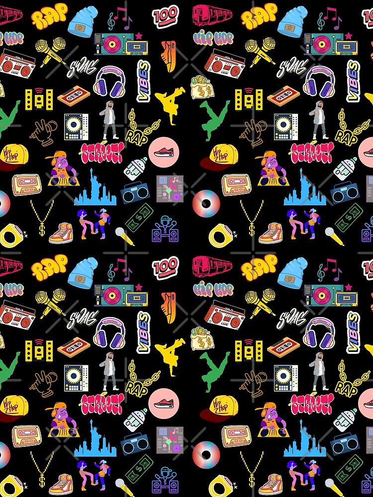 Celebrating 50 Years of Hip-Hop Culture | All Over Print Pattern design by HarlemsGee