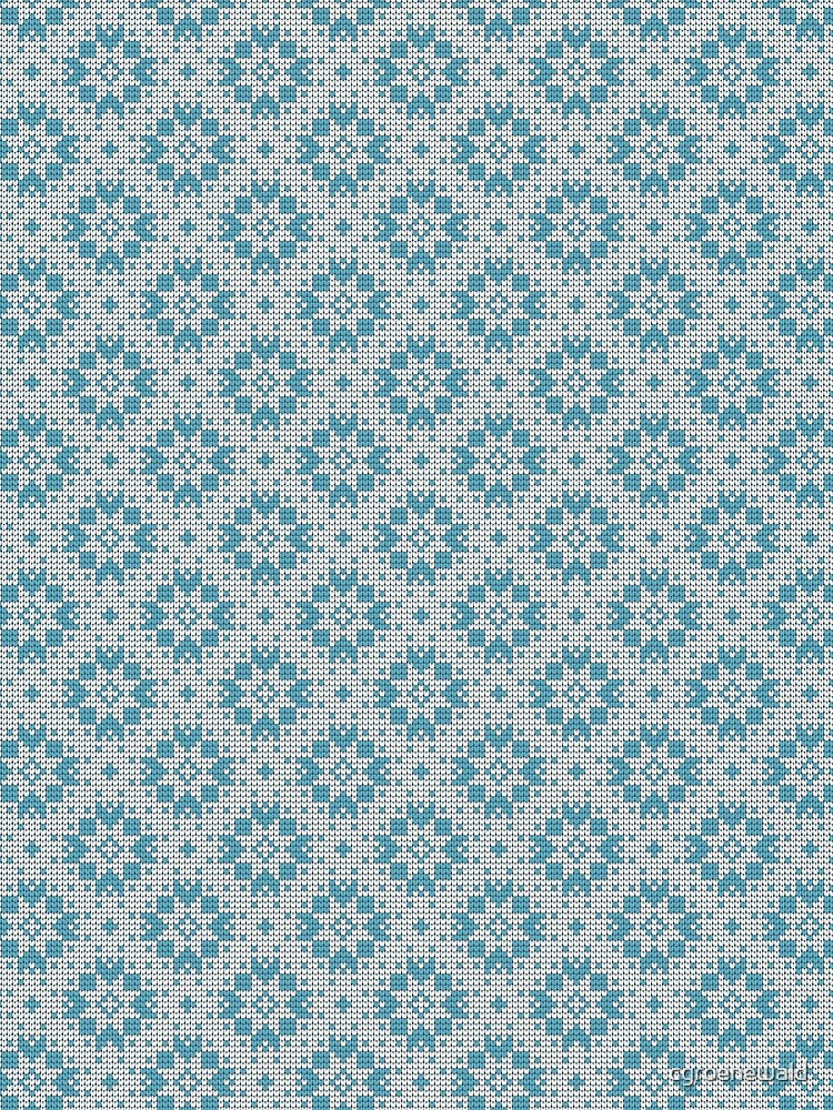 White andTeal Nordic Tapestry Print by cgroenewald