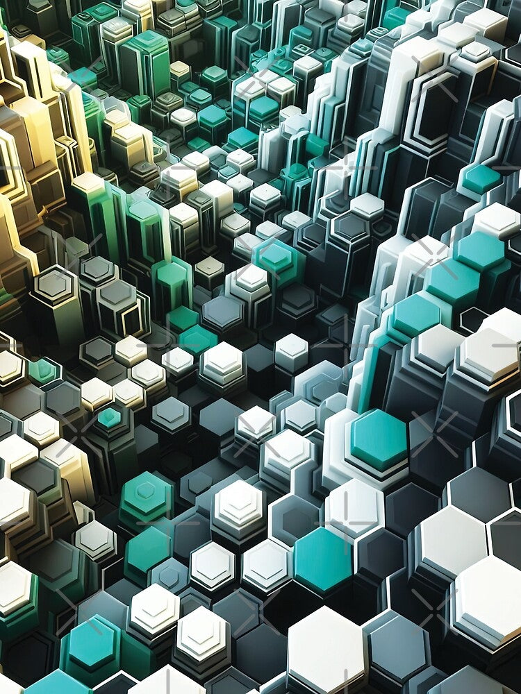 Abstract 3D Hexagons by AtithasosTragos