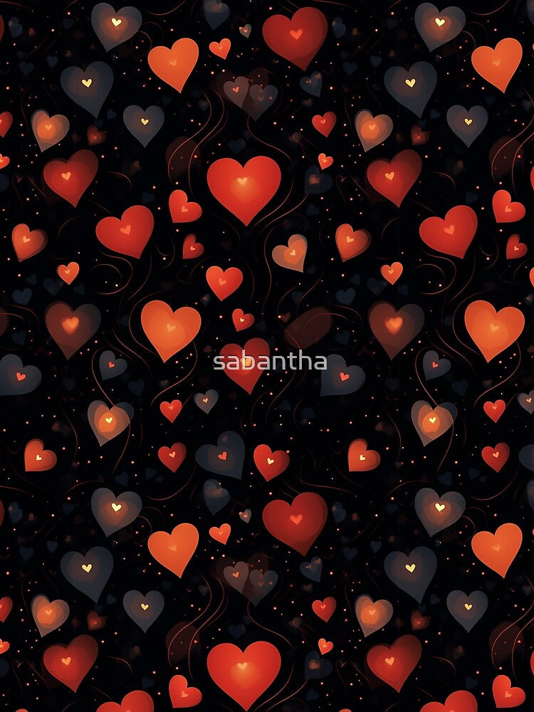 Hartendo - Hearts on Black (1/4) by sabantha
