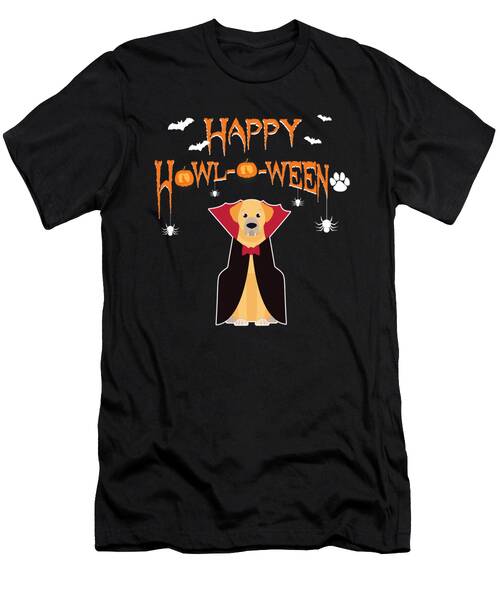 Funny Golden Retriever Halloween Costume Dog Owners Happy Howloween T-Shirt