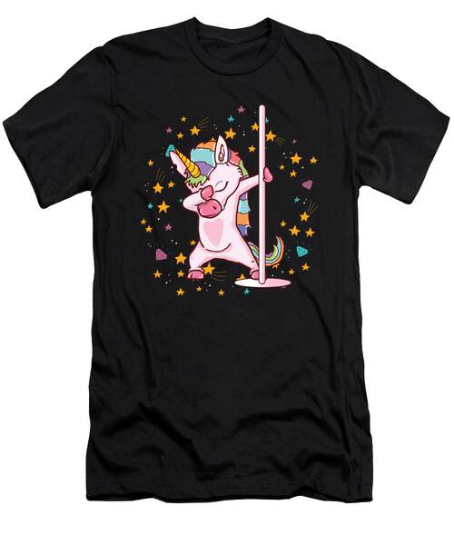 Pole Dancing Unicorn Cute Funny Pole Dance Gift T-Shirt