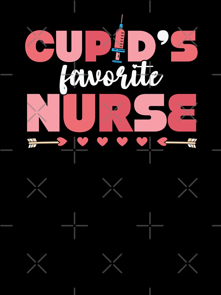Cupid's Favorite Nurse: Valentine Typography with Medical Syringe & Arrow by Polarisofficial
