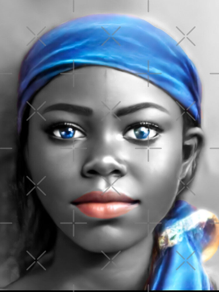 Customized Black & White Color Splash of African American Girl by ReFLEKshnInc