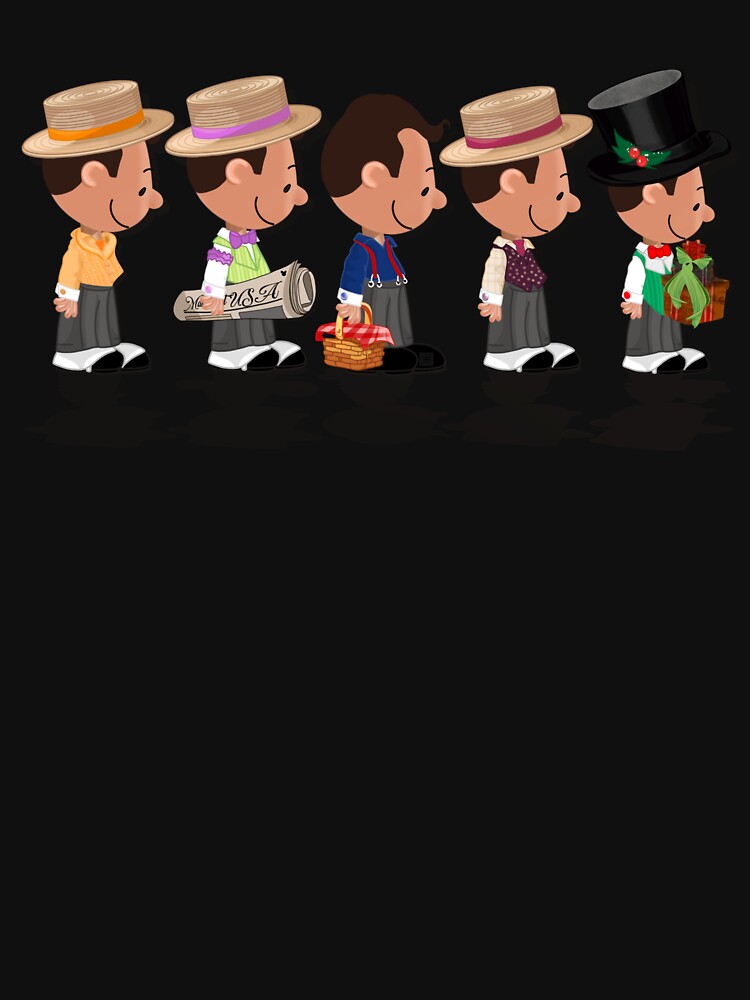 My costumes in the MainStreet Trolley Show Drawn By Joseph Montoya by Josephmontoyaart