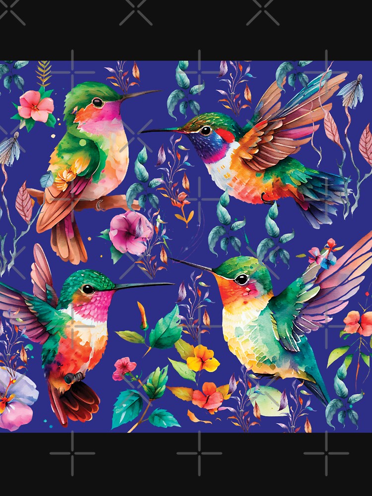 HUMMINGBIRD ON BLUE by ORIGENcreate