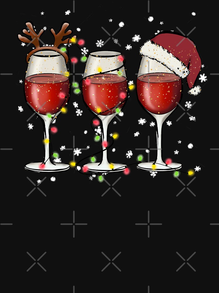 Christmas Wine Sublimation for Wine Lovers by TRIPPYPRINTS