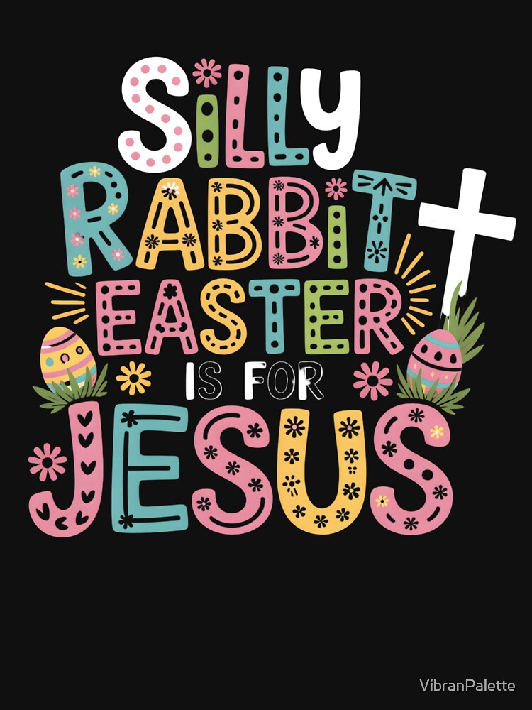 Colorful "Easter is for Jesus" Christian Sublimation Design by VibranPalette