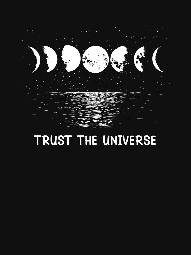 Trust The Universe, Bohemian Moon, Sun And Moon, Eclectic, Moonchild, Boho, Universe, Feminist by RonaldDesigner