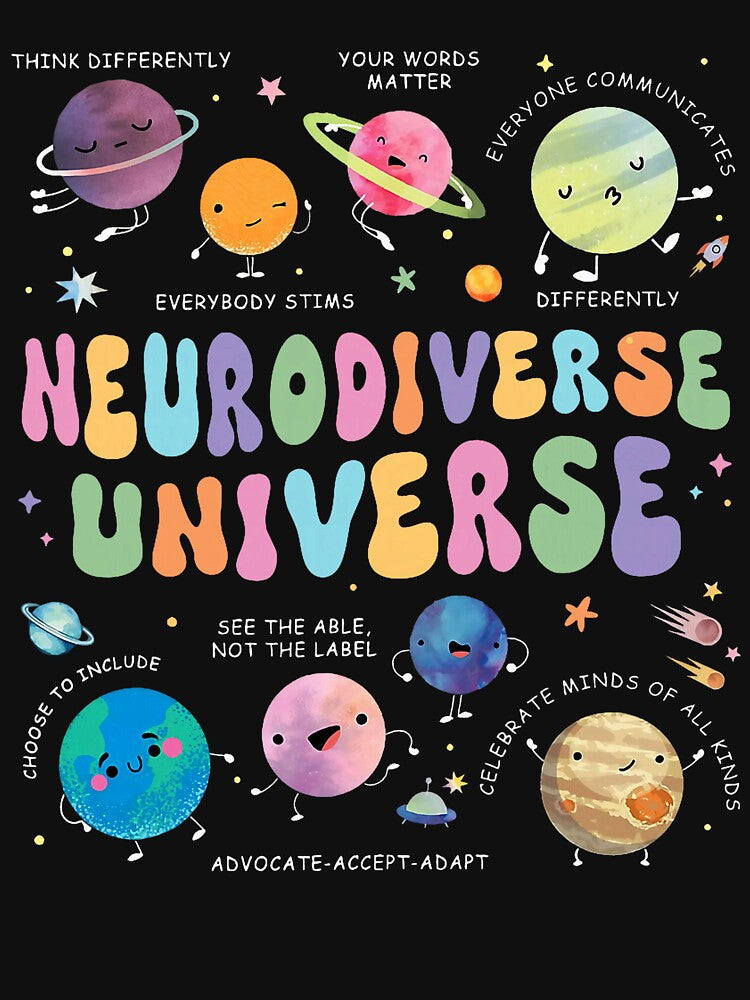 Neurodiverse Universe Autism Awareness Understand Accept by bentonruiz