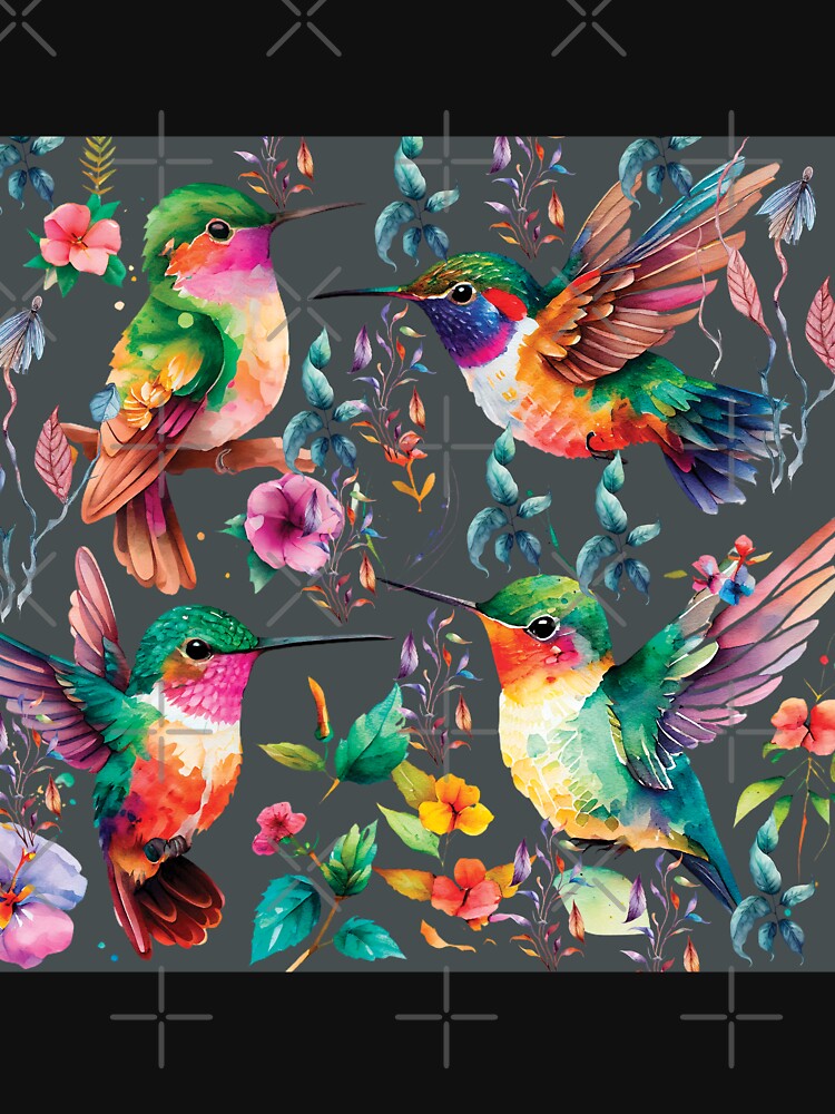 HUMMINGBIRD ON DARK GRAY by ORIGENcreate