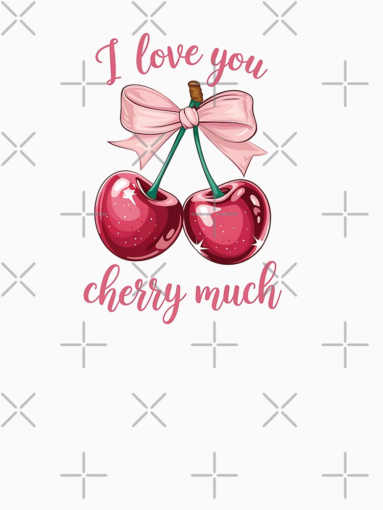 I Love You Cherry Much: Coquette Pink Bow & Glossy Cherries by Polarisofficial