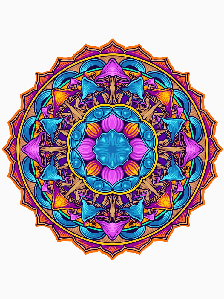 Harmony nature mandala mushroom 002 by vallass