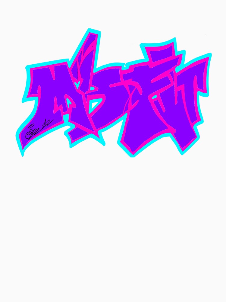 MISFIT – purple-pink graffiti with neon effect | Urban Street Art Style by Bezok