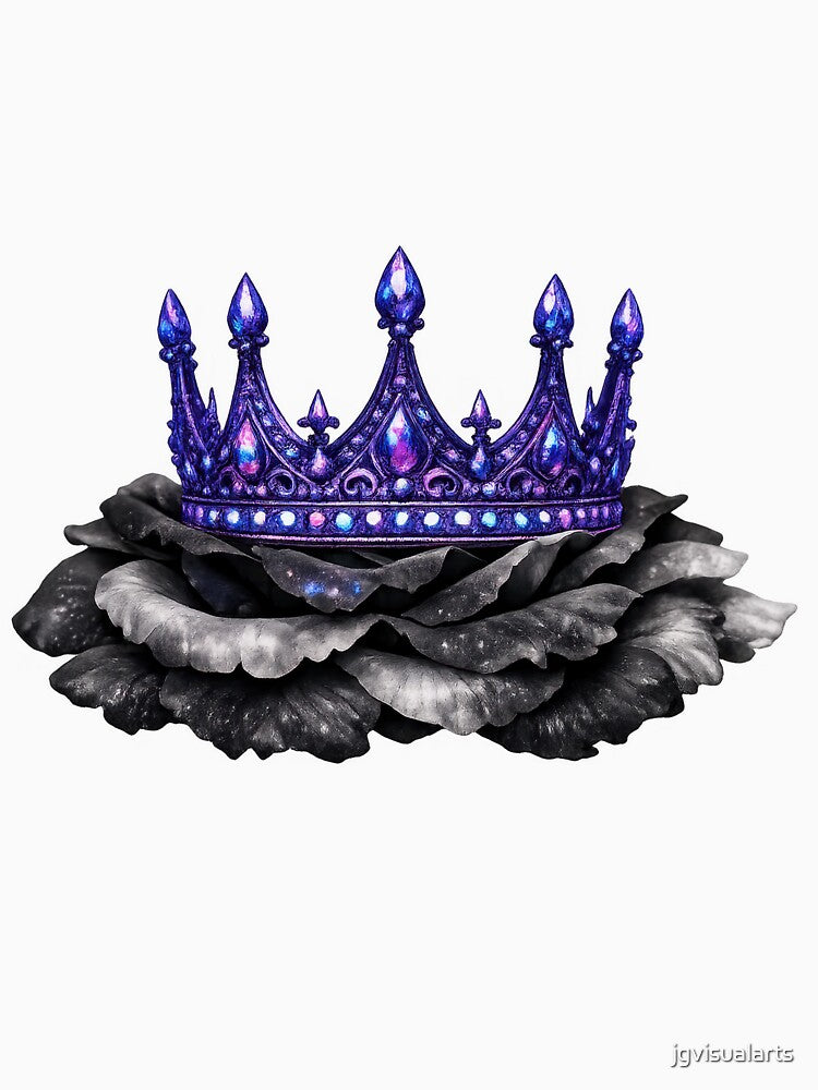 Galaxy Crown on Black Rose Petals by jgvisualarts