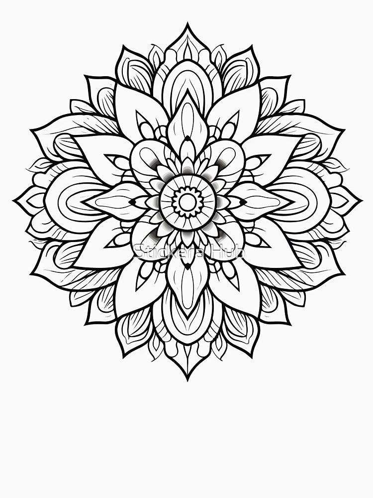 Cute Flower Mandala Artwork by Stickera Hub