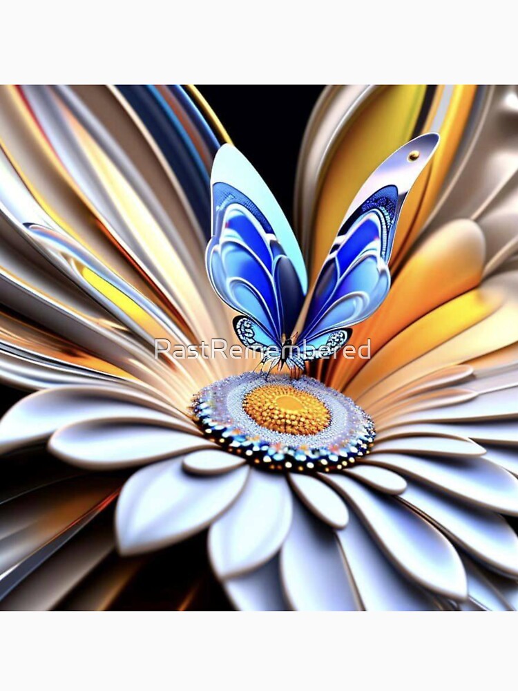3D Flower and Butterfly Graphic | Apparel & Home Decor Design by Compass and a Camera
